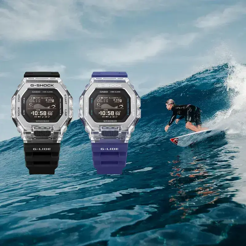 CASIO 卡西歐 G-SHOCK 衝浪 潮汐 藍芽連結 多功能 數位電子錶（GBX-100S-1／GBX-100S-2）-GBX-100S-1