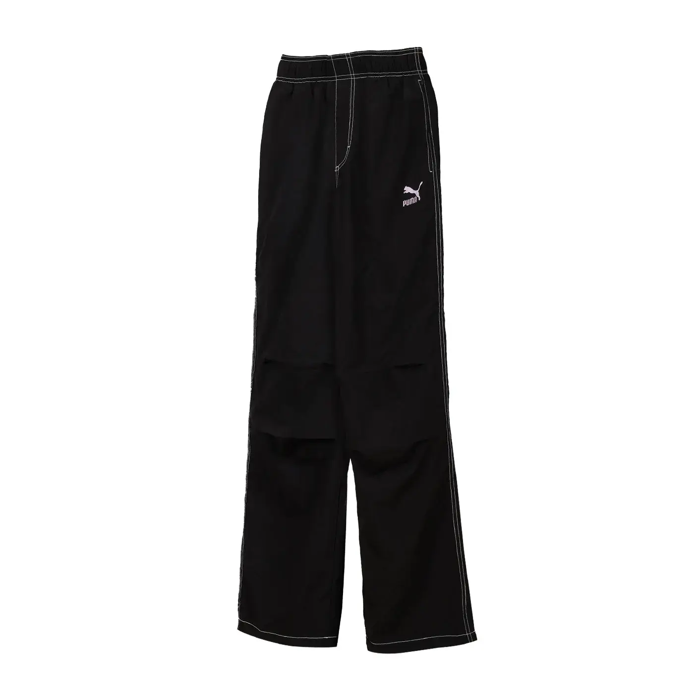 PUMA 女流行系列舞動長風褲( 亞規 運動 慢跑 瑜珈「62686601」-黑白粉,XL