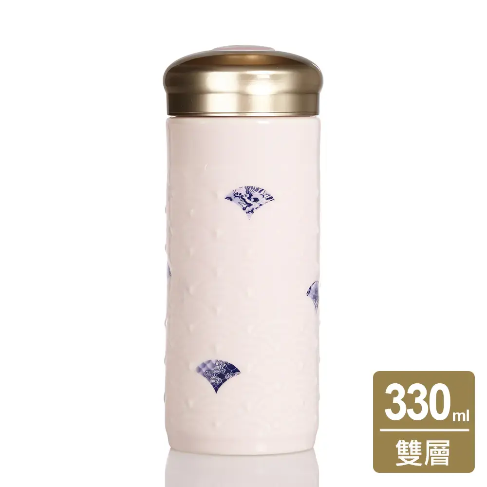 乾唐軒活瓷| 玲瓏如意隨身杯/ 大/ 雙層/ 3色330ml｜Global Online