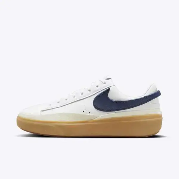 Nike Blazer Phantom Low 男 休閒鞋 經典 復古 低筒 厚底 白 深藍 [HF3119-102]-11.5