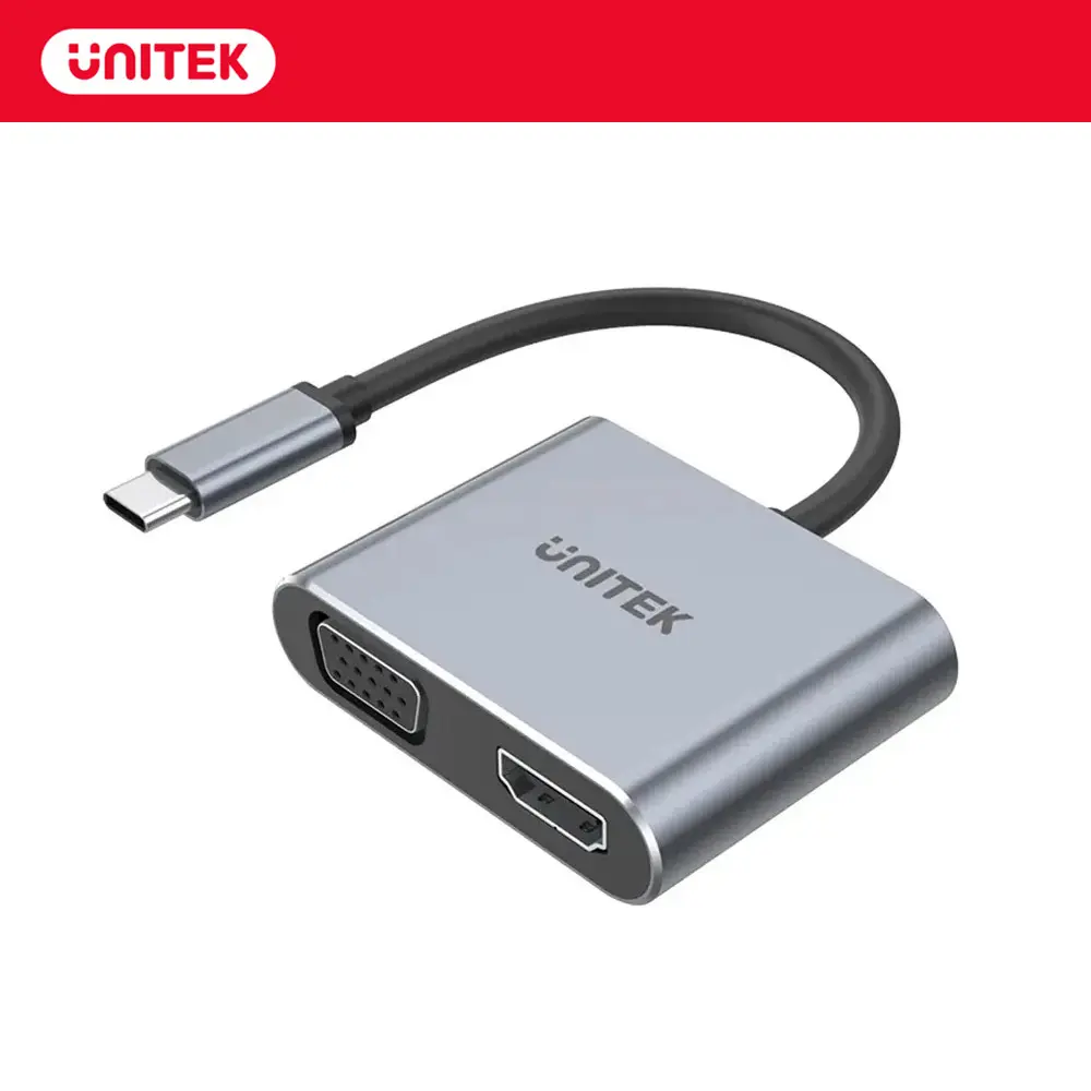 【UNITEK】USB-C TO HDMI/VGA轉接器 V1126A