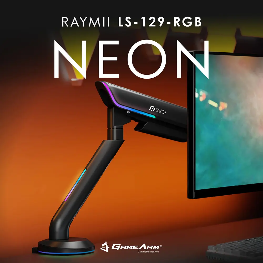 【Raymii 瑞米】LS-129-RGB RGB 高承重電競氣壓式螢幕支架