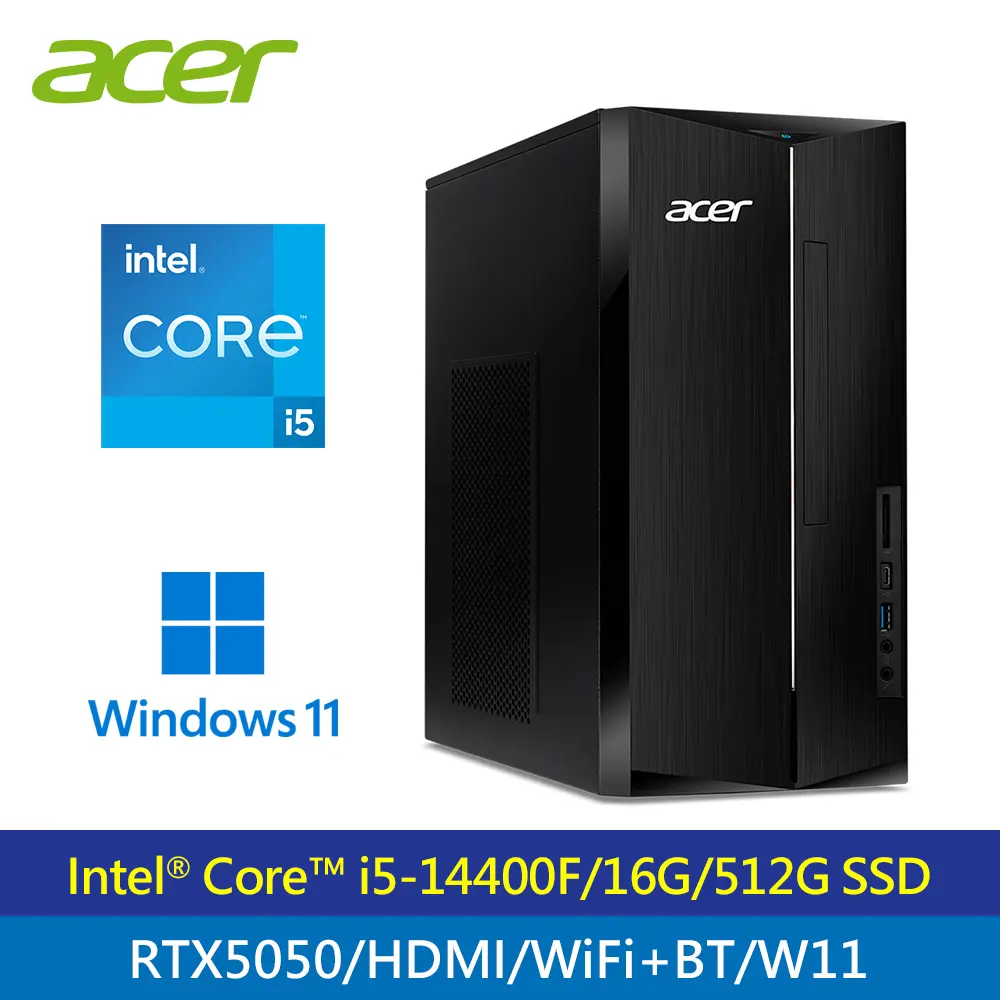 【Acer 宏碁】TC-1785 i5-14400F/RTX5050 桌機