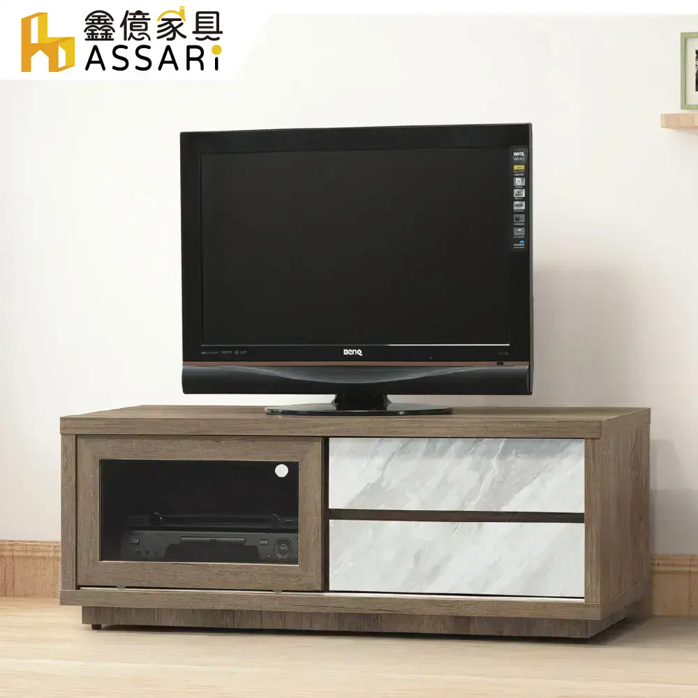 ASSARI-北海道4尺電視櫃(寬120x深40x高45cm)-淺木紋