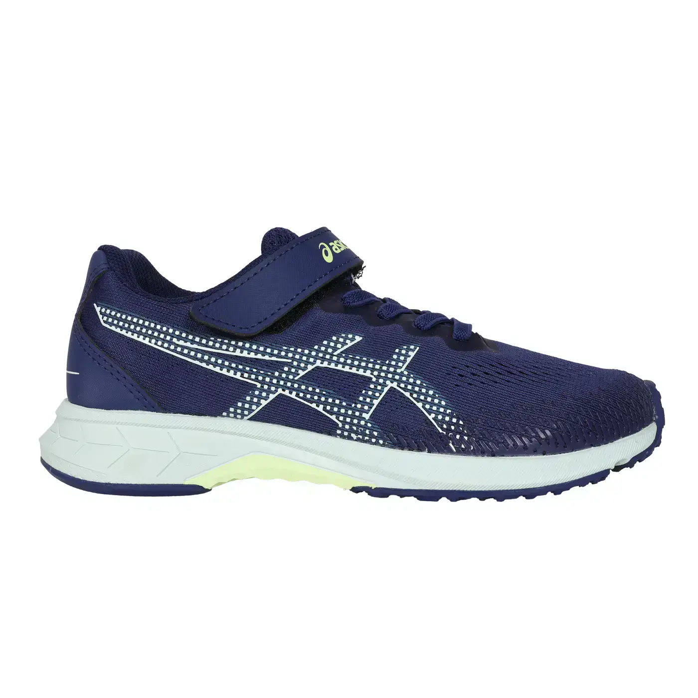 ASICS LAZERBEAM RJ-MG-G 男大童運動鞋( 魔鬼氈「1154A215-400」-丈青淺藍綠,19.5