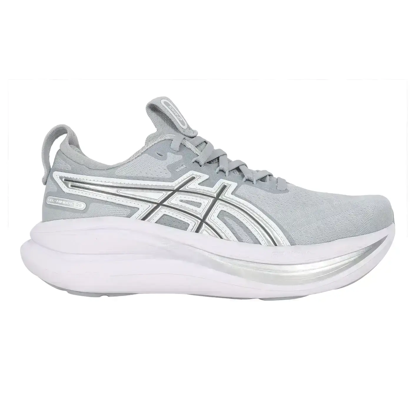 ASICS GEL-NIMBUS 28 ATC 女復古系列緩衝慢跑鞋(「1012B988-020」-灰白銀黑,24