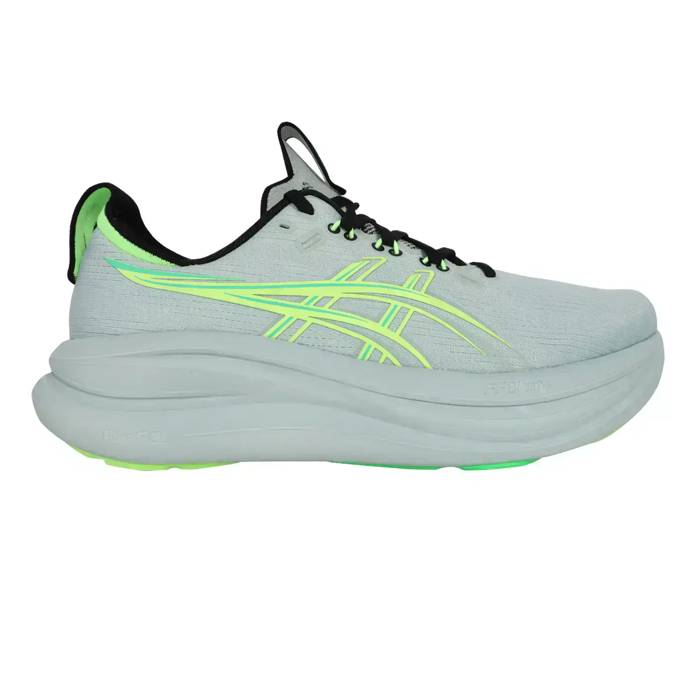 ASICS GEL-NIMBUS 28 男緩衝慢跑鞋-4E( 寬楦「1011C145-400」-綠螢光綠,27
