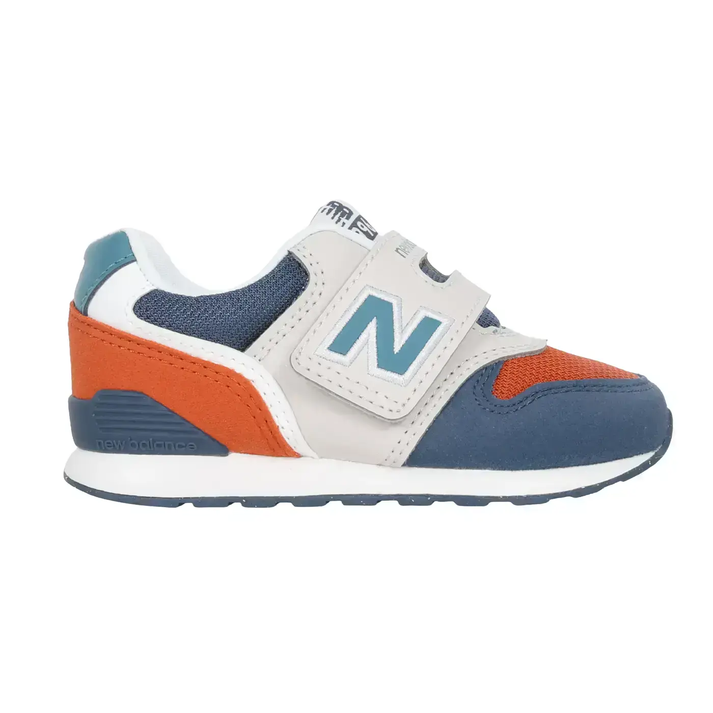 NEW BALANCE 996 男小童休閒運動鞋-WIDE( 魔鬼氈 寬楦 NB「I9963GG」-灰丈青磚橘,16