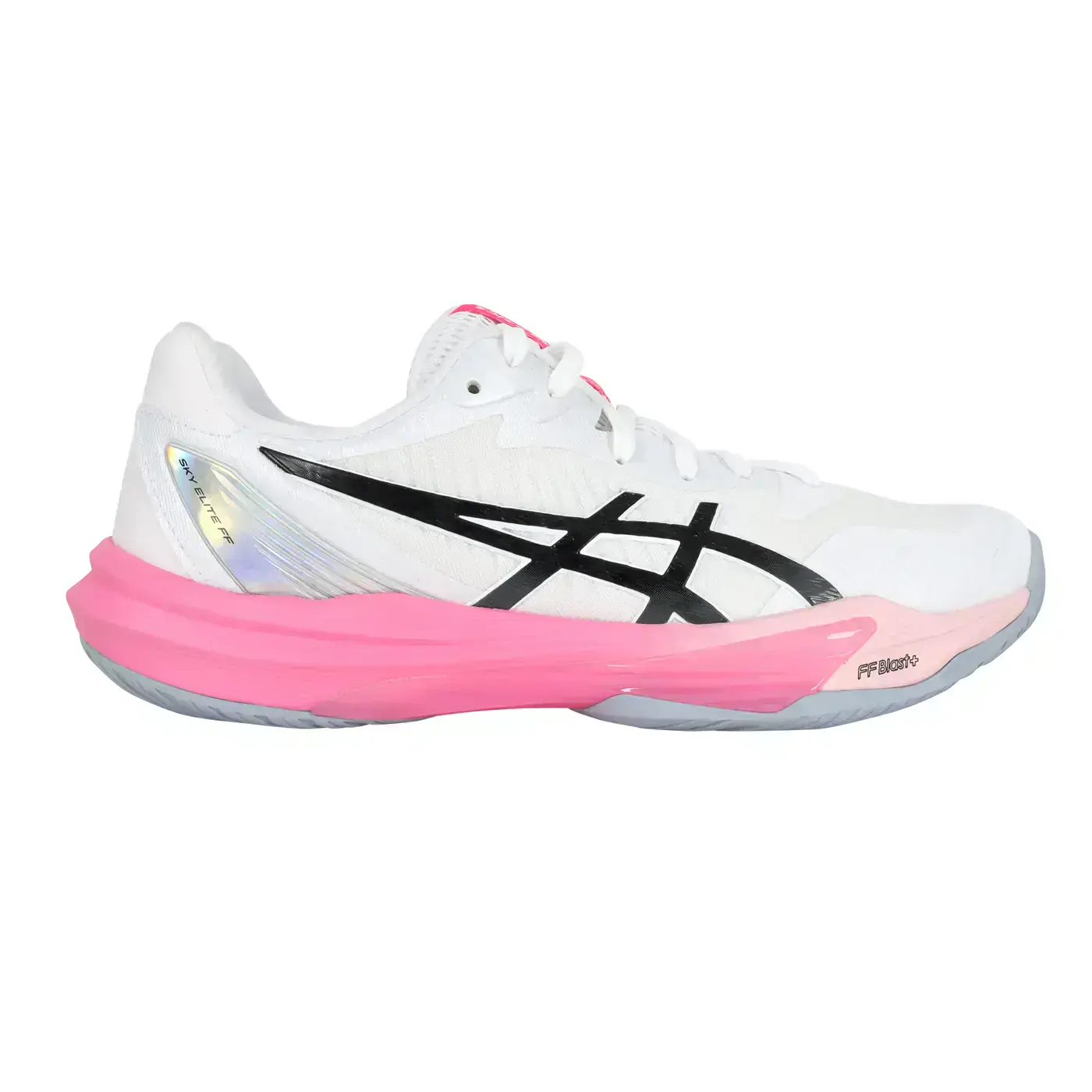 ASICS SKY ELITE FF 3 男女排球鞋( 亞瑟士「1053A081-100」-白黑亮粉銀,26.5