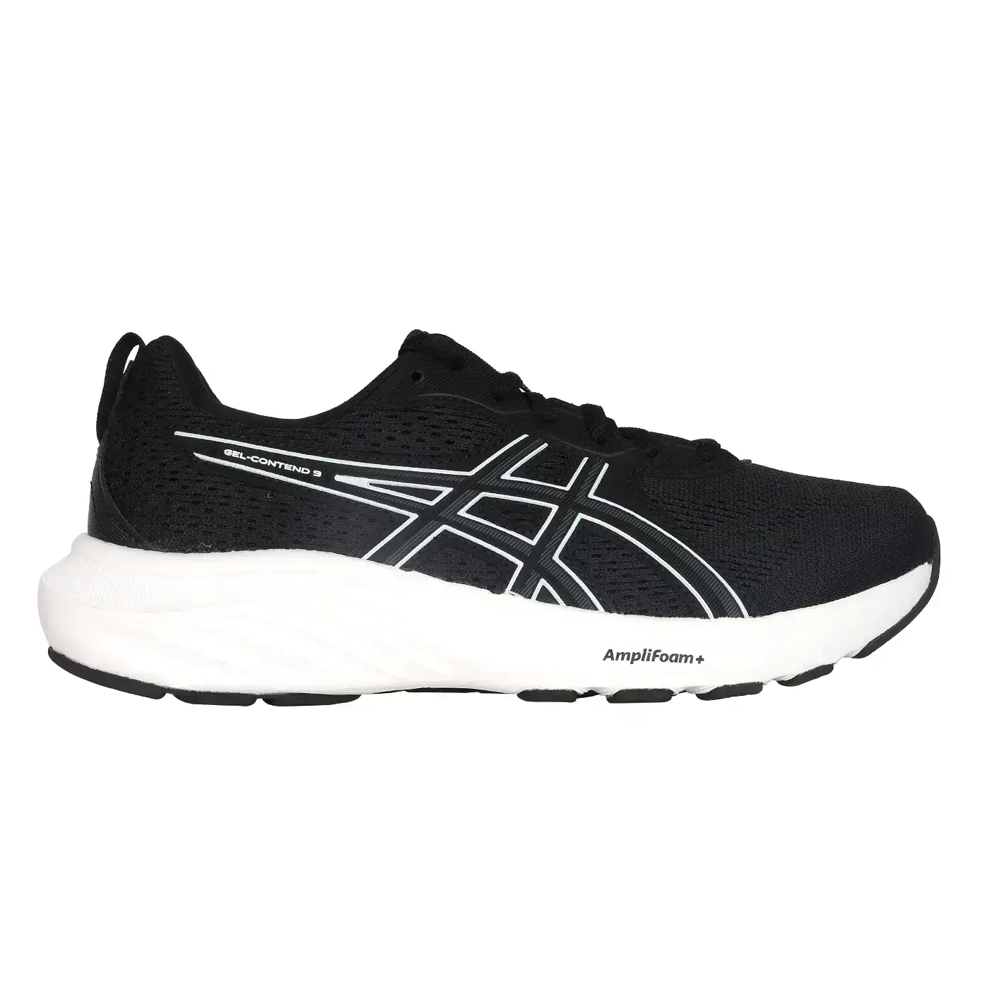 ASICS GEL-CONTEND 9 女慢跑鞋-WIDE( 寬楦 亞瑟士「1012B678-002」-黑白,22.5