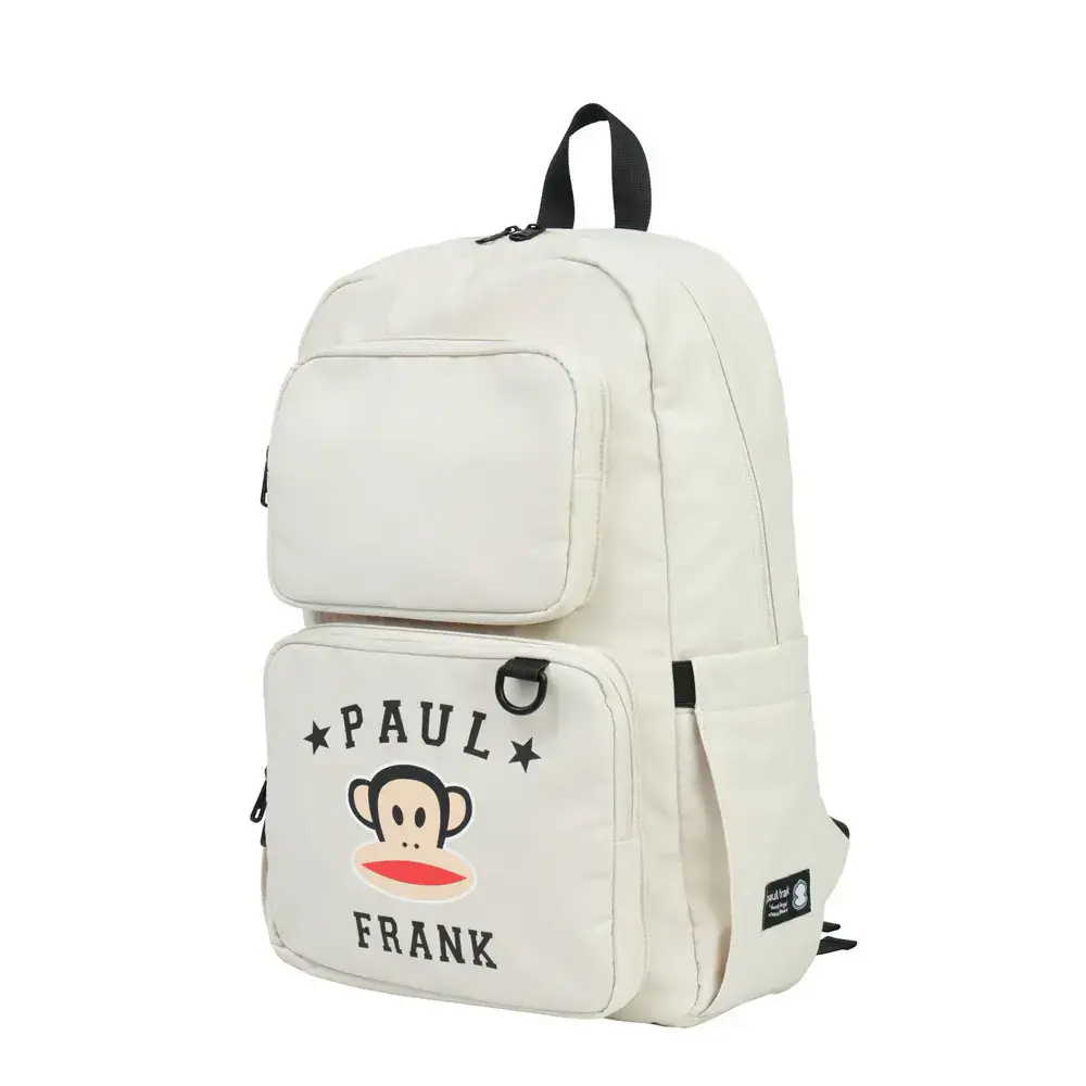 【Paul Frank】大LOGO後背包-米白/深藍/黑