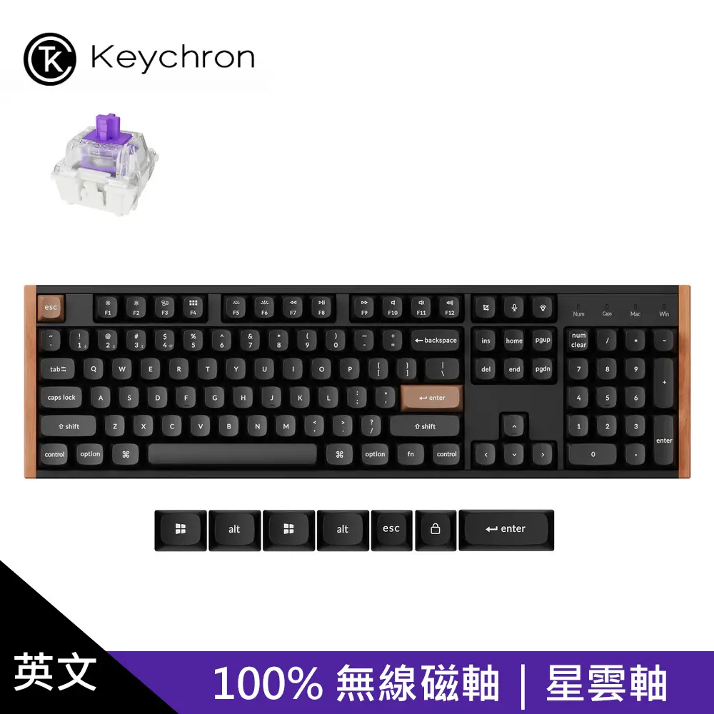 KEYCHRON】K10 HE 無線磁軸英文鍵盤黑色｜Global Online｜Global Mall