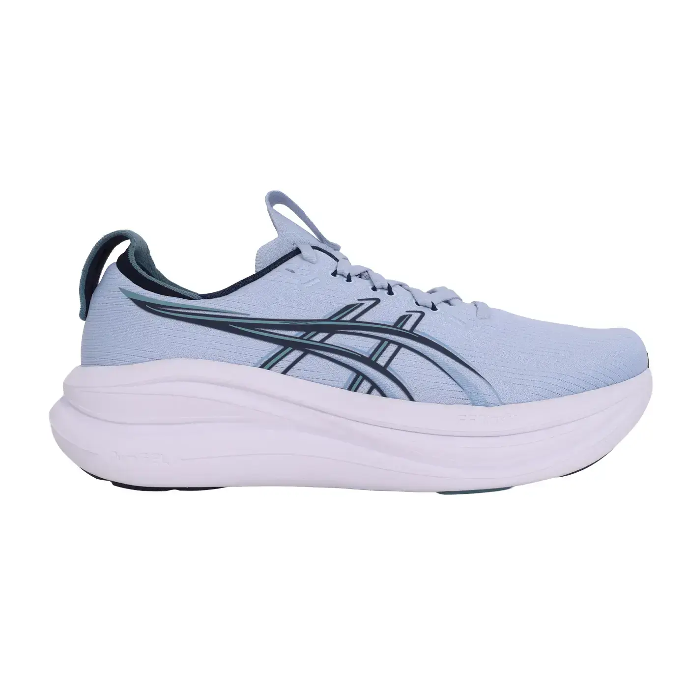 ASICS GEL-NIMBUS 28 男緩衝慢跑鞋-2E( 寬楦 亞瑟士「1011C144-404」-淺靛藍黑綠,27