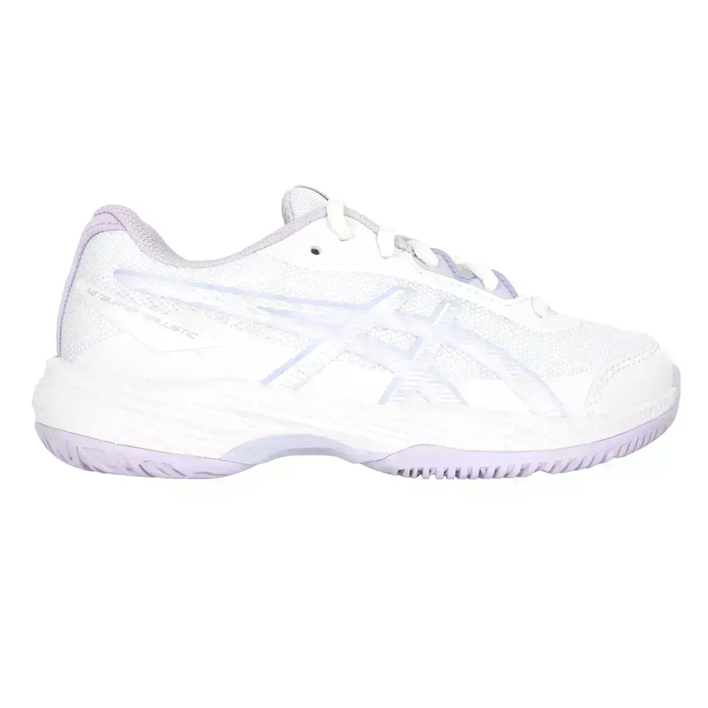 ASICS GEL-NETBURNER BALLISTIC 4GS女大童排球鞋「1054A013-102」-白紫,25