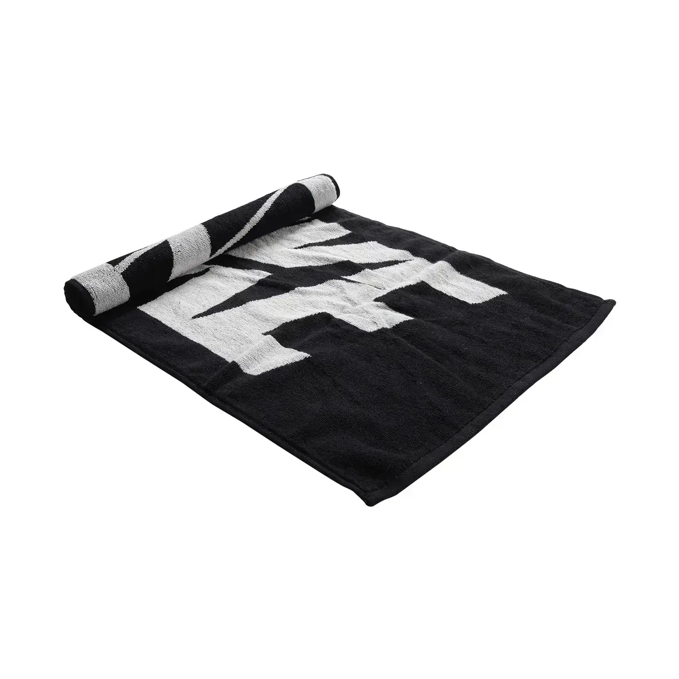NIKE JACQUARD 毛巾(80x35cm 純棉 游泳 戲水 慢跑「N1013385010MD」-黑白,M