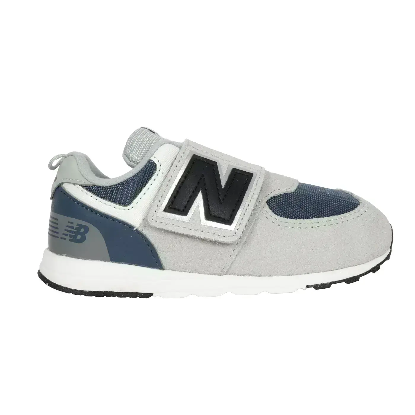 NEW BALANCE 男小童休閒運動鞋-WIDE( 574系列 魔鬼氈 寬楦 NB「I5744OW」-淺灰丈青黑,14.5