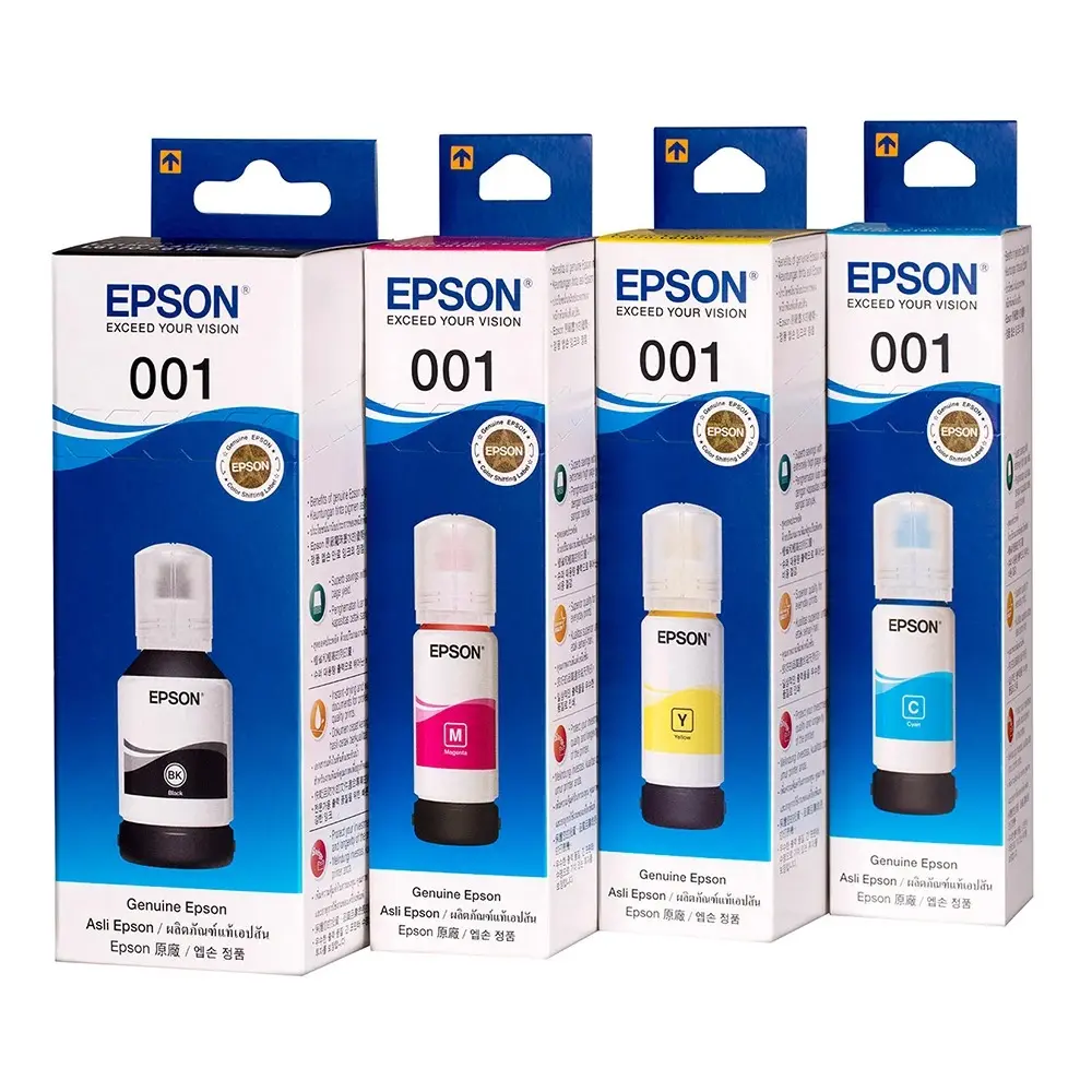 【EPSON】T03Y 1黑3彩一組墨水瓶