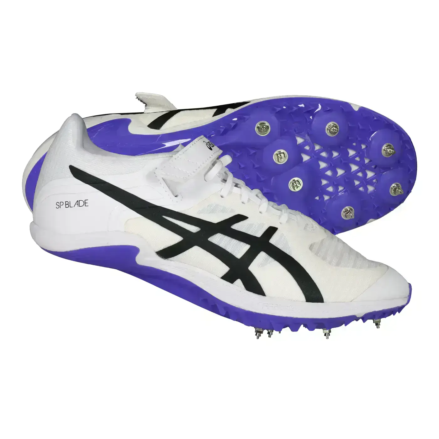 ASICS SP BLADE 10 男女田徑釘鞋(短距離)( 競賽「1093A240-101」-白黑,28.5