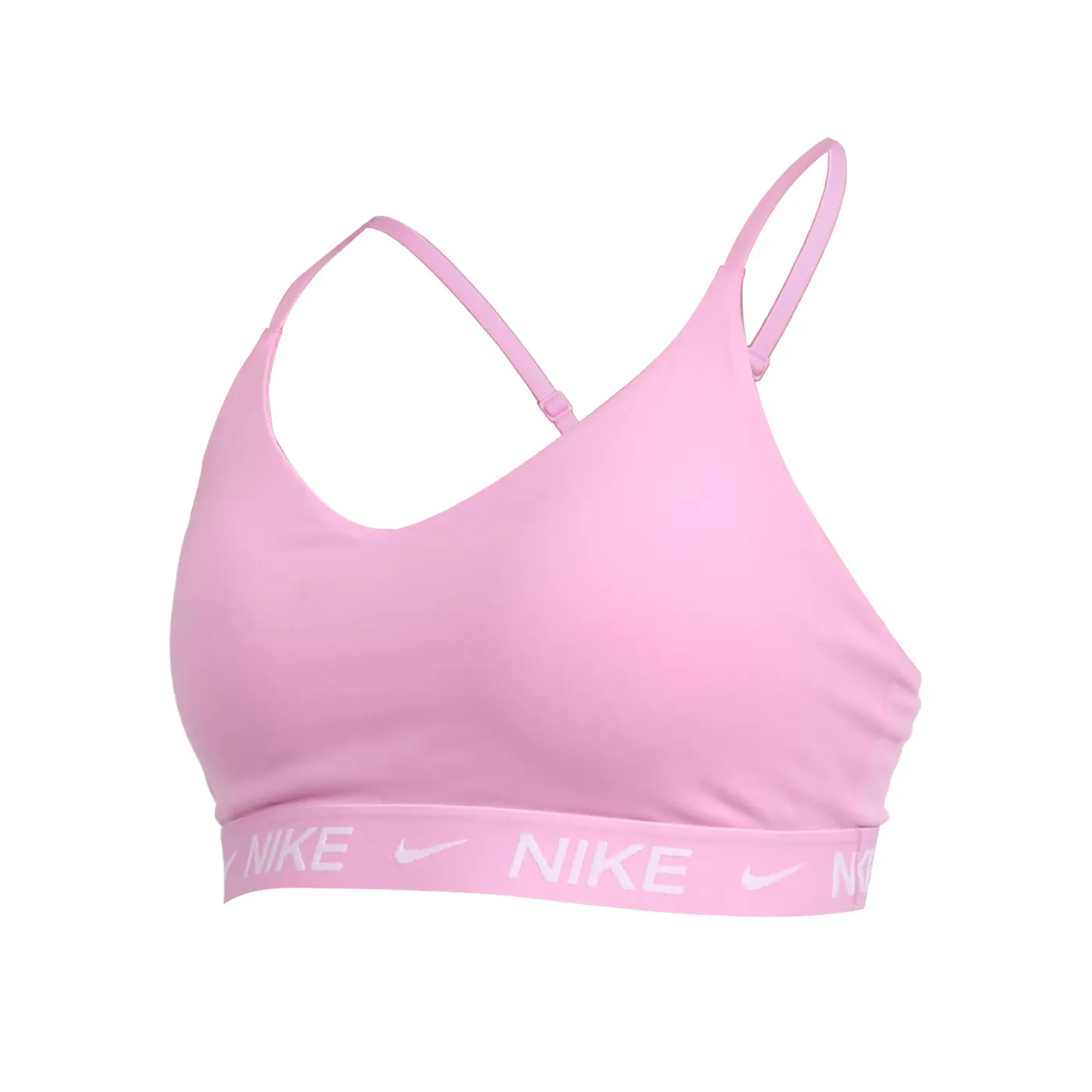 NIKE 女輕度支撐運動內衣(Dri FIT 韻律 瑜珈 運動背心 BRA「FD1063-621」-粉紅白,M