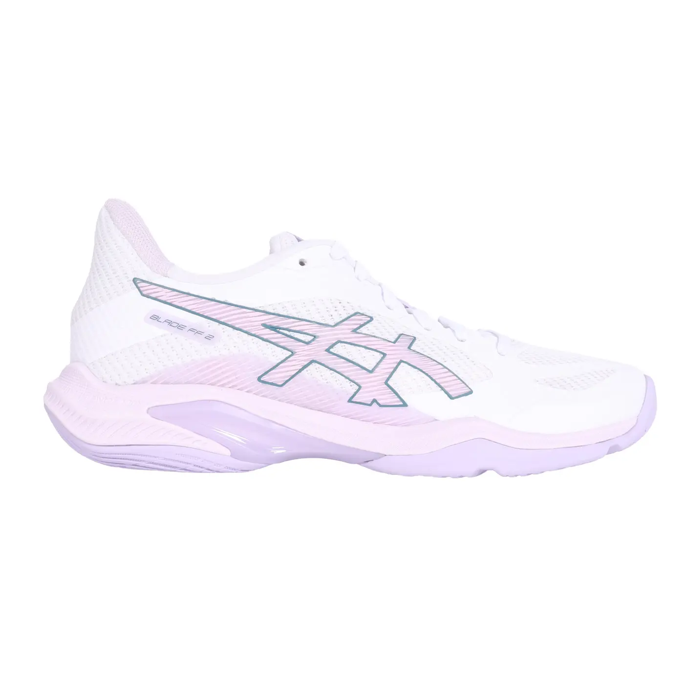 ASICS BLADE FF 2 女羽球鞋( 慢跑 訓練 休閒 亞瑟士「1072A120-103」-白淺紫,26
