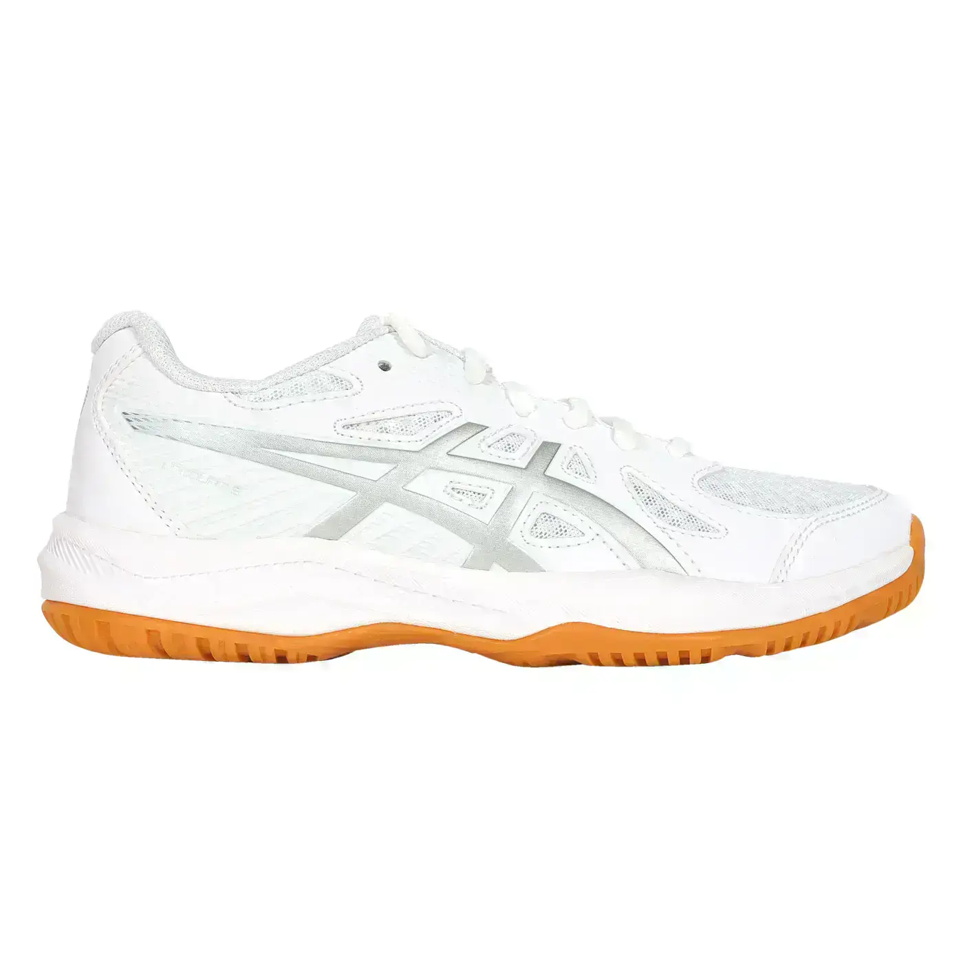 ASICS UPCOURT 6 女排羽球鞋( 排球 羽球 羽毛球 亞瑟士「1072A107-100」-白銀,25