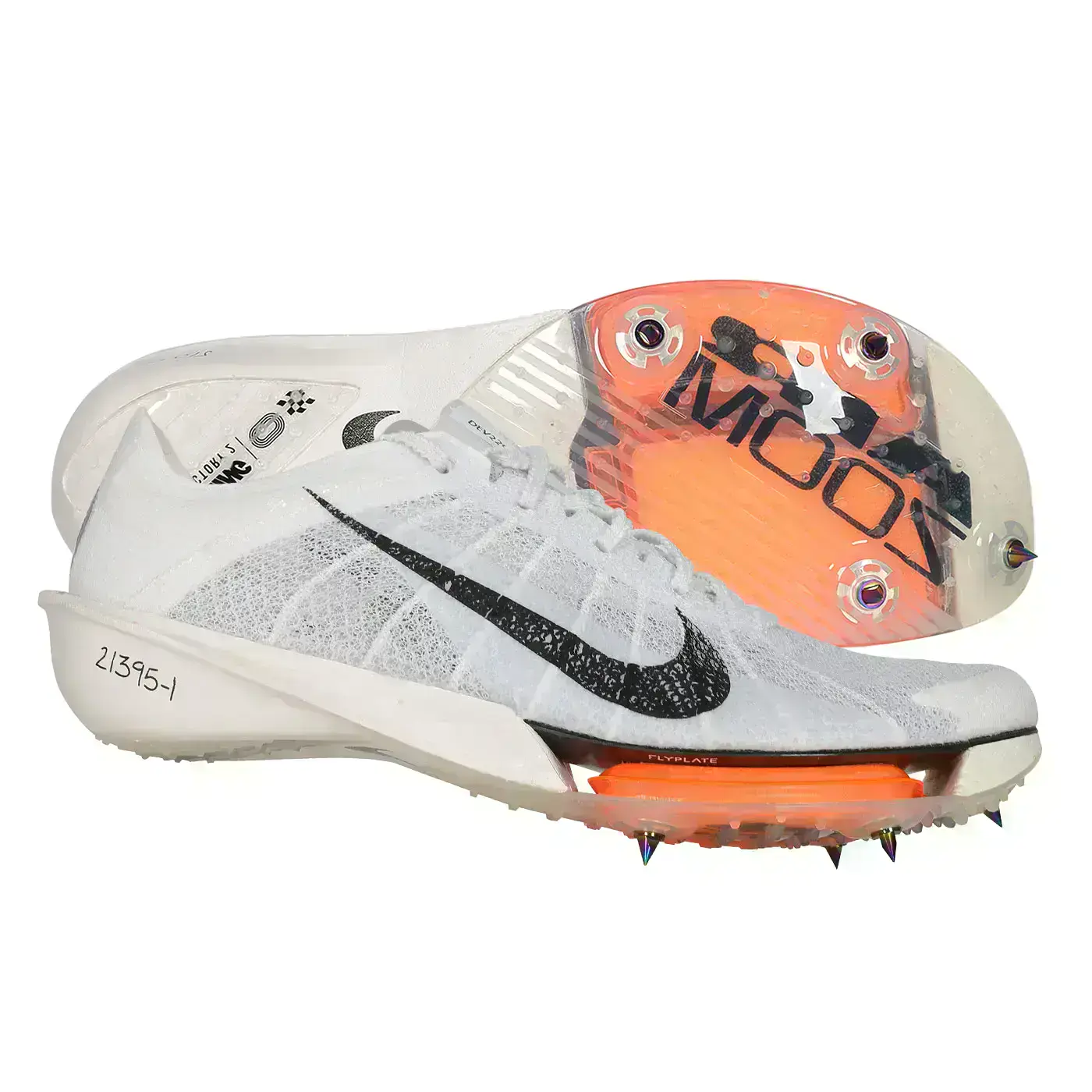 NIKE AIR ZOOM VICTORY 2 男女田徑氣墊釘鞋(中長距離「HF7642-100」-白黑螢光橘,7