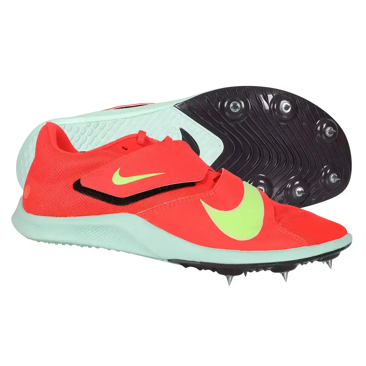 NIKE ZOOM RIVAL JUMP 男女田徑釘鞋(跳遠/三級跳/撐竿跳「DR2756-600」-螢光紅淺黃,9