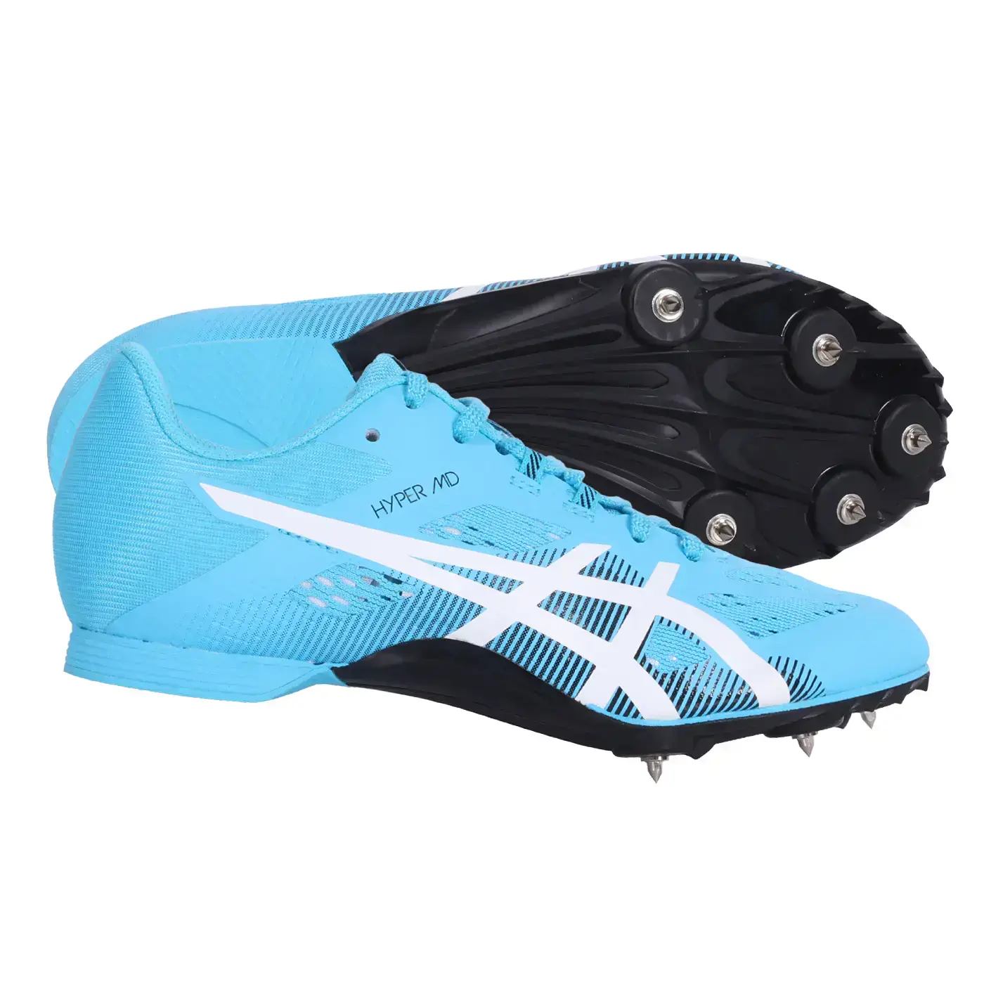 ASICS HYPER MD 8 男女田徑釘鞋(中長距離)(「1093A198-401」-水藍白黑,24