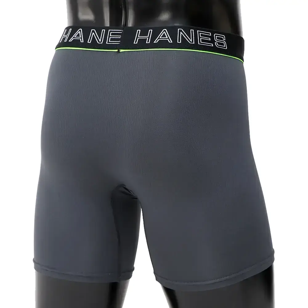 【Hanes】男款-官方直營-COMFORT FLEX FIT系列 速乾平口四角褲-深灰色 （HM6EQ102-080）